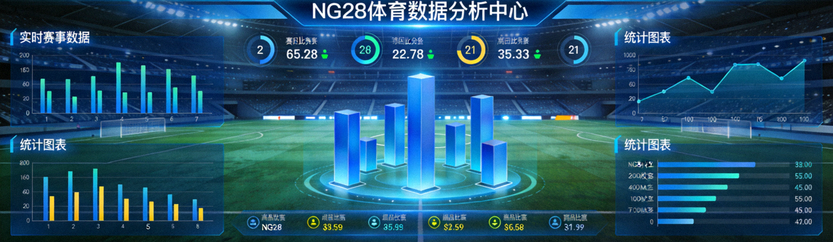 NG28体育数据分析中心大屏幕显示实时赛事数据与统计图表